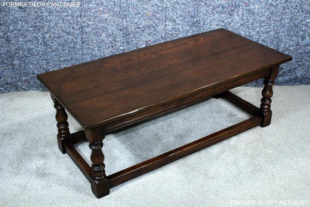 Image 2 of TITCHMARSH AND GOODWIN STYLE SOLID STRESSED OAK COFFEE TABLE