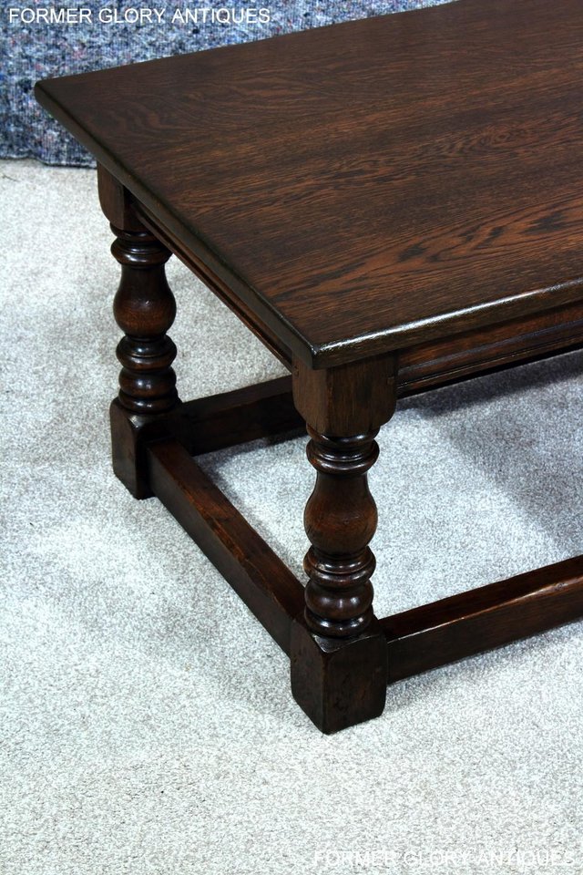 Image 7 of TITCHMARSH AND GOODWIN STYLE SOLID STRESSED OAK COFFEE TABLE
