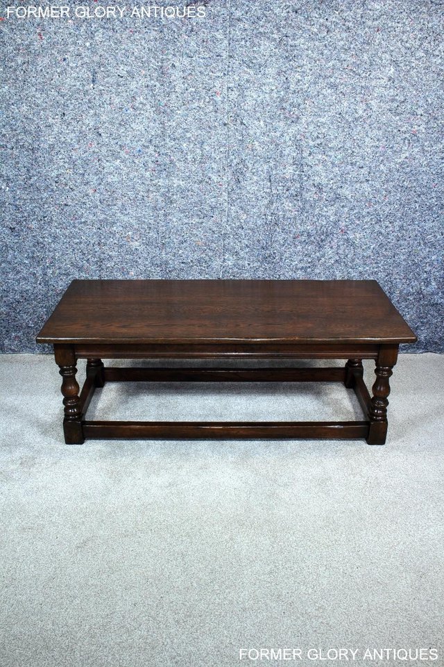 Image 14 of TITCHMARSH AND GOODWIN STYLE SOLID STRESSED OAK COFFEE TABLE