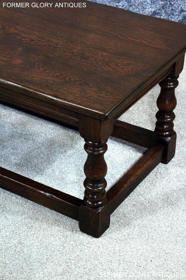 Image 16 of TITCHMARSH AND GOODWIN STYLE SOLID STRESSED OAK COFFEE TABLE