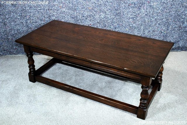 Image 17 of TITCHMARSH AND GOODWIN STYLE SOLID STRESSED OAK COFFEE TABLE