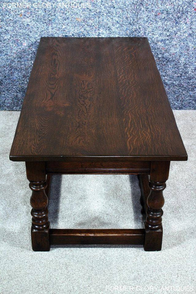 Image 18 of TITCHMARSH AND GOODWIN STYLE SOLID STRESSED OAK COFFEE TABLE