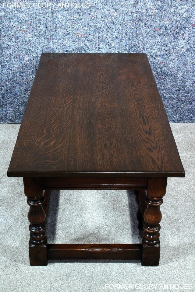 Image 24 of TITCHMARSH AND GOODWIN STYLE SOLID STRESSED OAK COFFEE TABLE