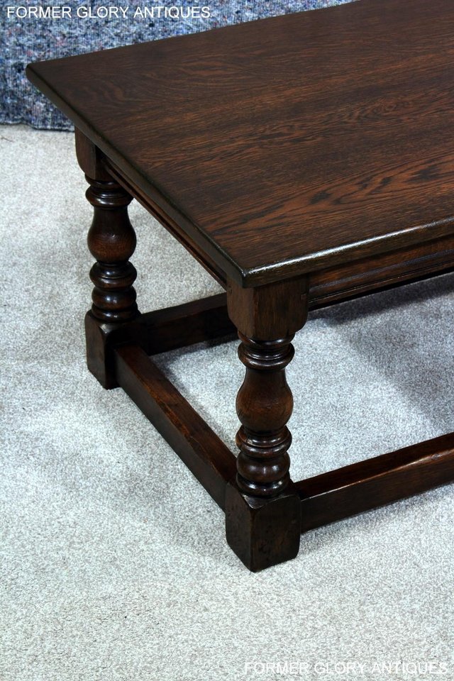Image 26 of TITCHMARSH AND GOODWIN STYLE SOLID STRESSED OAK COFFEE TABLE