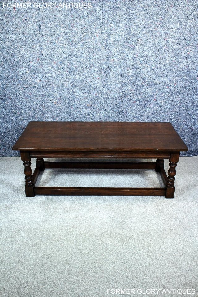 Image 27 of TITCHMARSH AND GOODWIN STYLE SOLID STRESSED OAK COFFEE TABLE