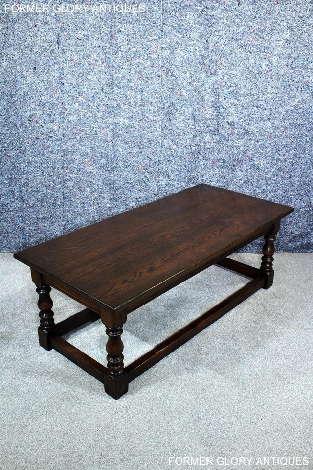 Image 28 of TITCHMARSH AND GOODWIN STYLE SOLID STRESSED OAK COFFEE TABLE
