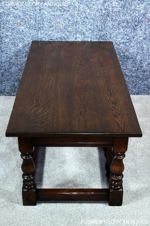 Image 33 of TITCHMARSH AND GOODWIN STYLE SOLID STRESSED OAK COFFEE TABLE
