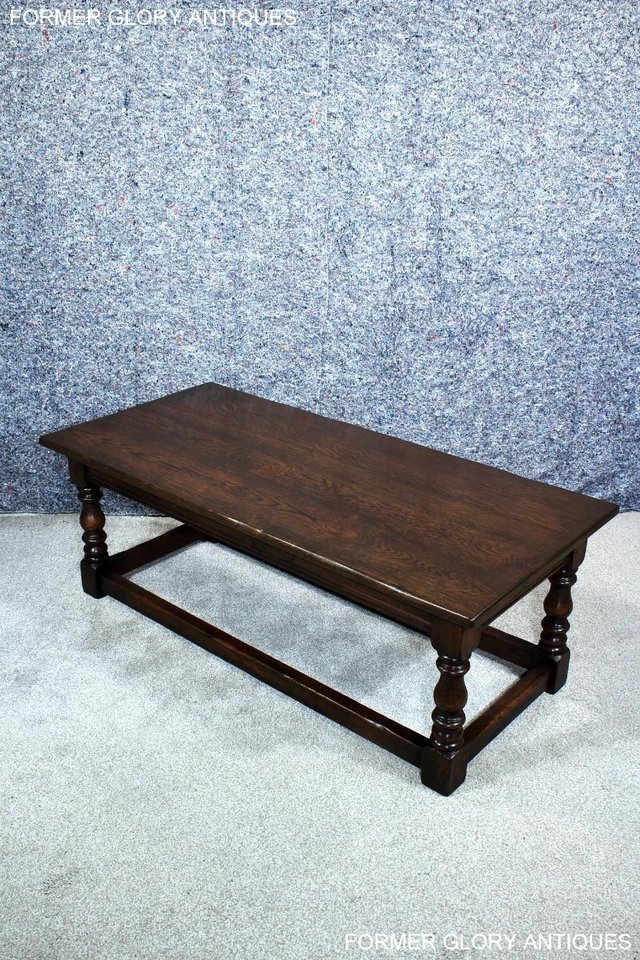 Image 39 of TITCHMARSH AND GOODWIN STYLE SOLID STRESSED OAK COFFEE TABLE