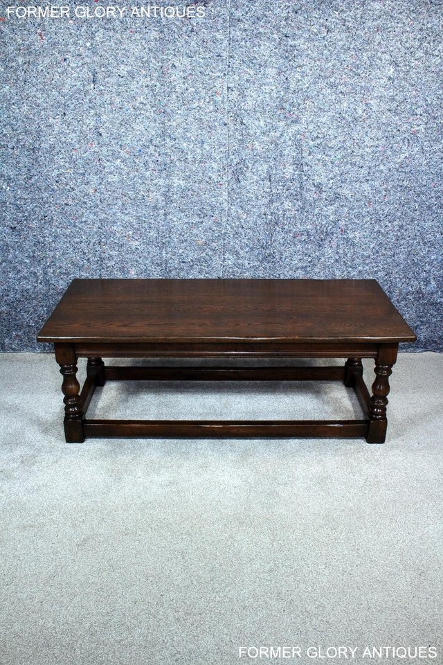 Image 45 of TITCHMARSH AND GOODWIN STYLE SOLID STRESSED OAK COFFEE TABLE