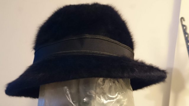 Image 3 of Kangol Navy foldable Angora blend hat