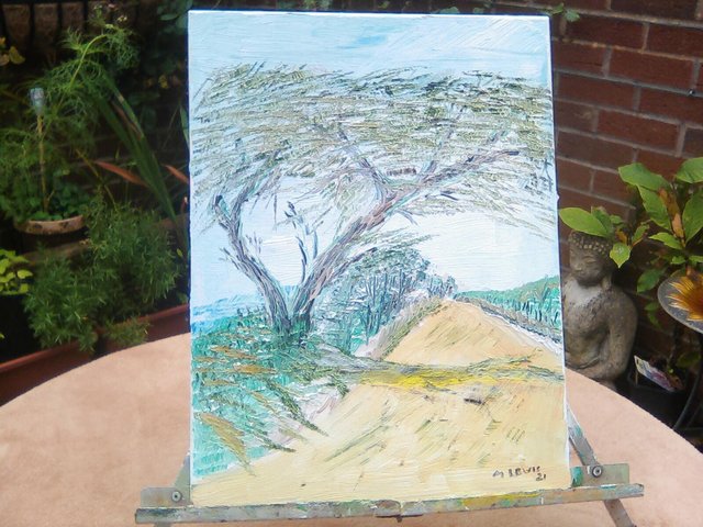 Preview of the first image of Painting " African landscape"  (oil on canvas).