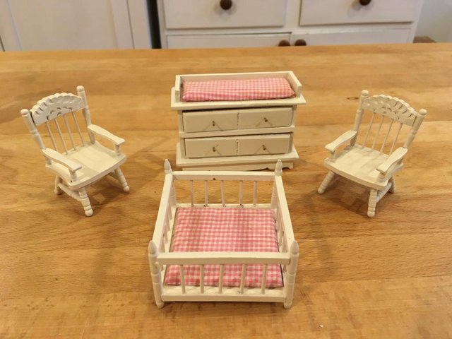 Preview of the first image of Dolls House nursery furniture set.