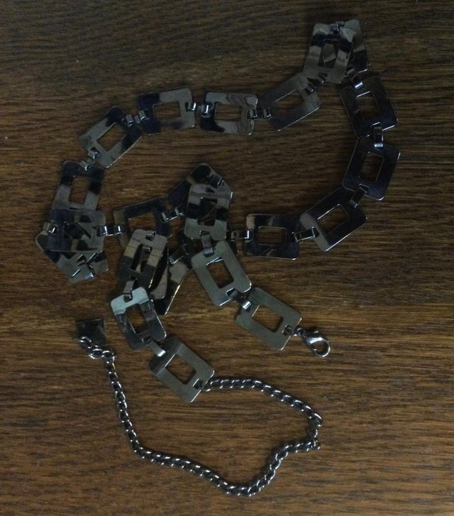 Image 4 of Vintage Y2K Gunmetal Grey Chain Belt, Immaculate.