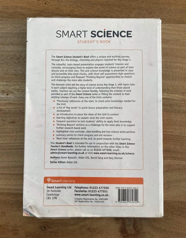 Image 2 of SMART SCIENCE KEY STAGE THREE KS3 SAT TEST EXAMS GUIDE BOOK