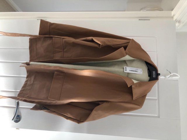 Preview of the first image of Boo Hoo Faux Leather jacket size 8 BNWT.