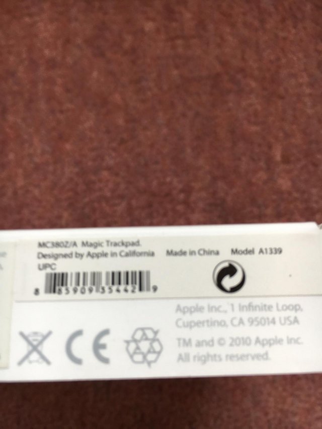 Image 3 of Apple Magic Trackpad MC380Z/A, Model A1339