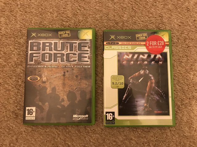 Preview of the first image of Xbox gaming bundle - Brute Force and Ninja Gaiden.