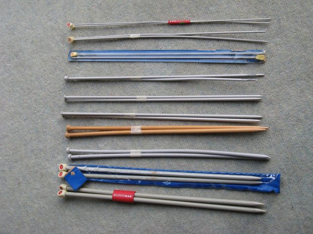 Preview of the first image of Knitting needles. Single point. 14 inch long..