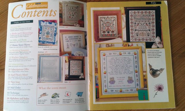 Image 2 of Celebrations in Cross Stitch 62 pages 28 samplers