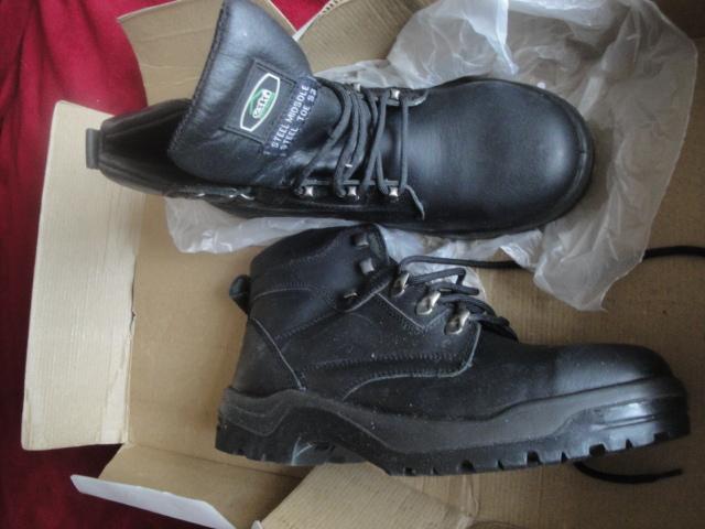 Preview of the first image of Black Work Boots. Steel midsole and Toe S3 Size 11 (46). C42.