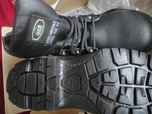 Image 2 of Black Work Boots. Steel midsole and Toe S3 Size 11 (46). C42