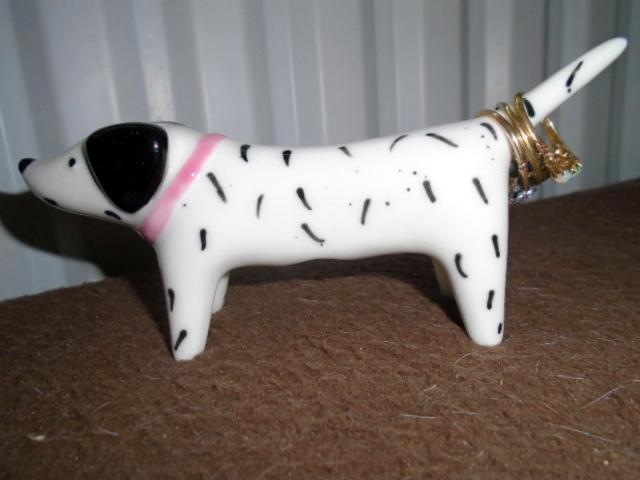 Preview of the first image of Ring holder, Frankie the sausage dog.
