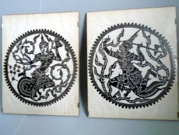 Preview of the first image of Thai hand carved leather pictures.