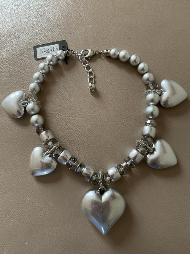 Preview of the first image of Ladies silver chunky necklace.