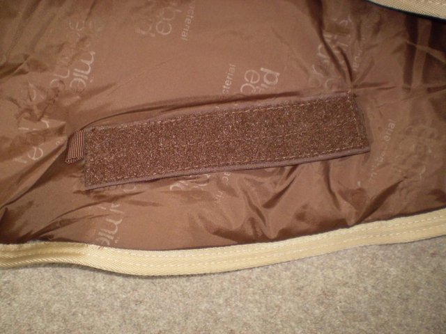 Preview of the first image of PREMIER EQUINE NECK COVER -LARGE-BROWN/CREAM.