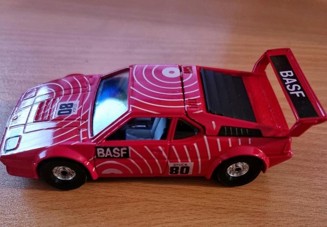 Preview of the first image of Unboxed Corgi BMW M1 BASF Rally Car.