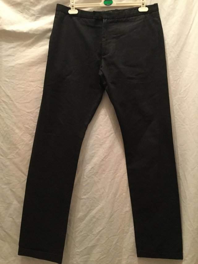 Image 3 of Black, 100% cotton trousers  by AllSaints