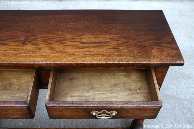 Image 47 of SOLID OAK TWO DRAWER HALL LAMP PHONE CONSOLE TABLE SIDEBOARD