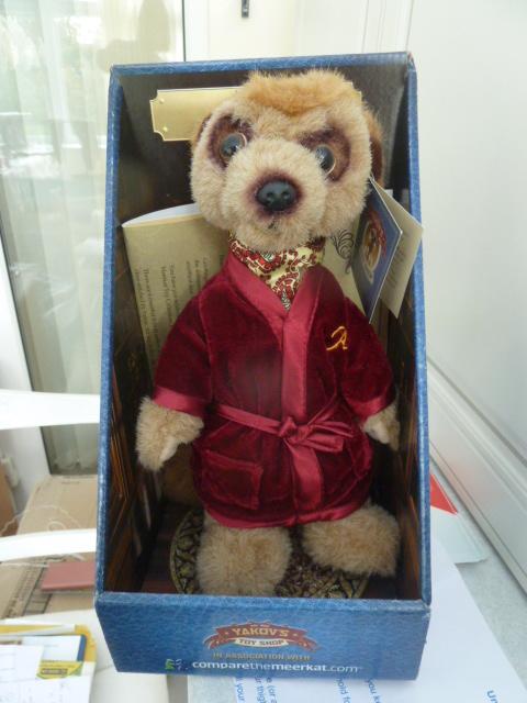 Preview of the first image of Aleksandr Meerkat soft toy (from Compare the Market).