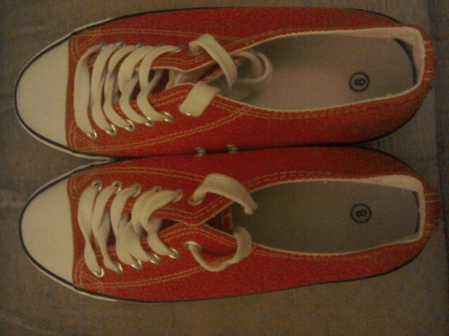 Image 2 of Ladies red,converse, type trainer's,size, 8,brand new, not w