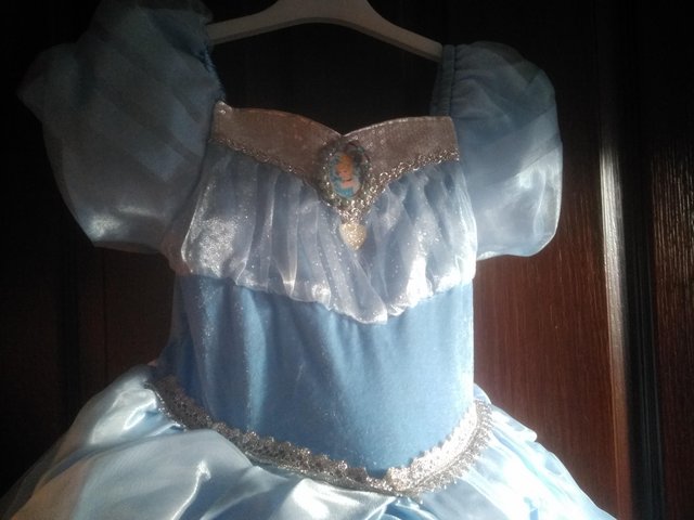 Image 2 of Disney Princess Cinderella hooped dress Age 7-8 years
