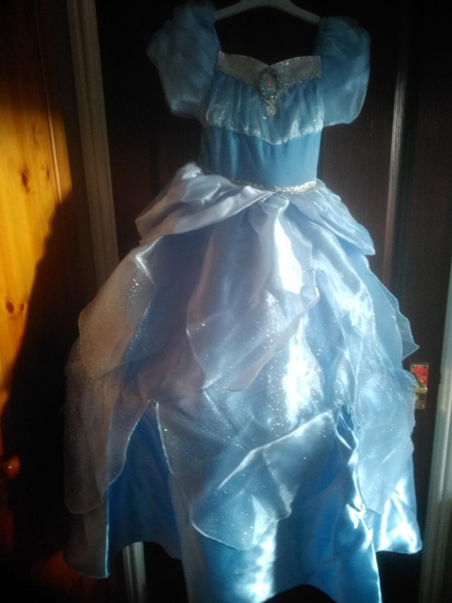 Preview of the first image of Disney Princess Cinderella hooped dress Age 7-8 years.
