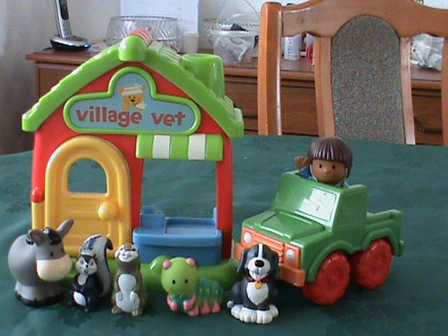 Preview of the first image of Fisher Price Vet House and animals , accessories.
