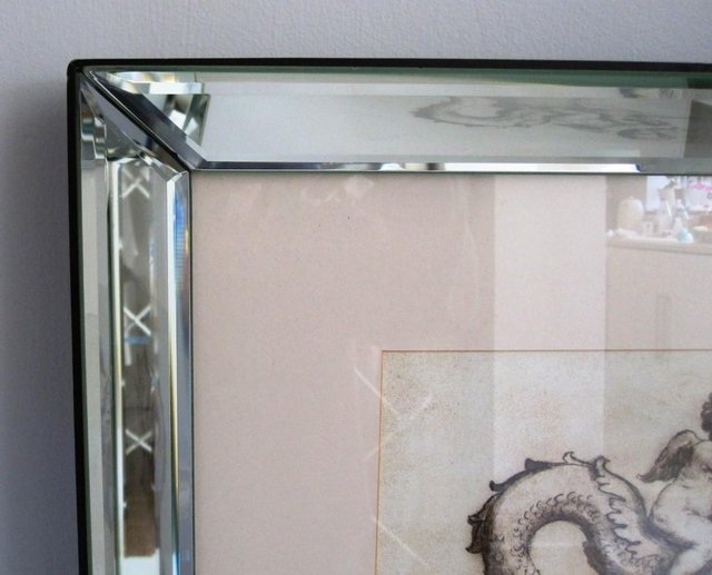 Image 3 of Stylish Bevelled Mirror Framed Print.