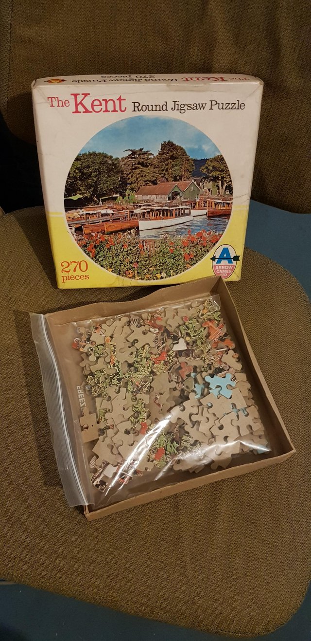 Preview of the first image of Jigsaw Puzzle, 1970s, cardboard backed.