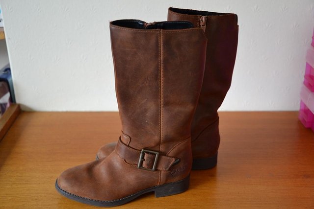 Preview of the first image of Children's Leather brown boots.