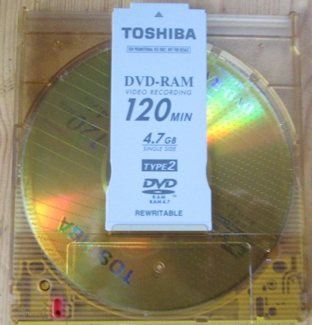 Image 2 of Toshiba DVD-RAM 120min 4.7gb (Inc P&P)