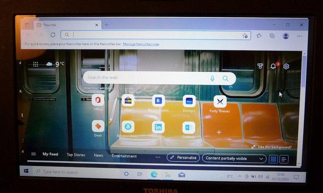 Image 2 of Toshiba NB250Netbook 10.1"- 250GB HD, Intel, Win10 OS