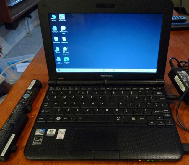 Preview of the first image of Toshiba NB250Netbook 10.1"- 250GB HD, Intel, Win10 OS.
