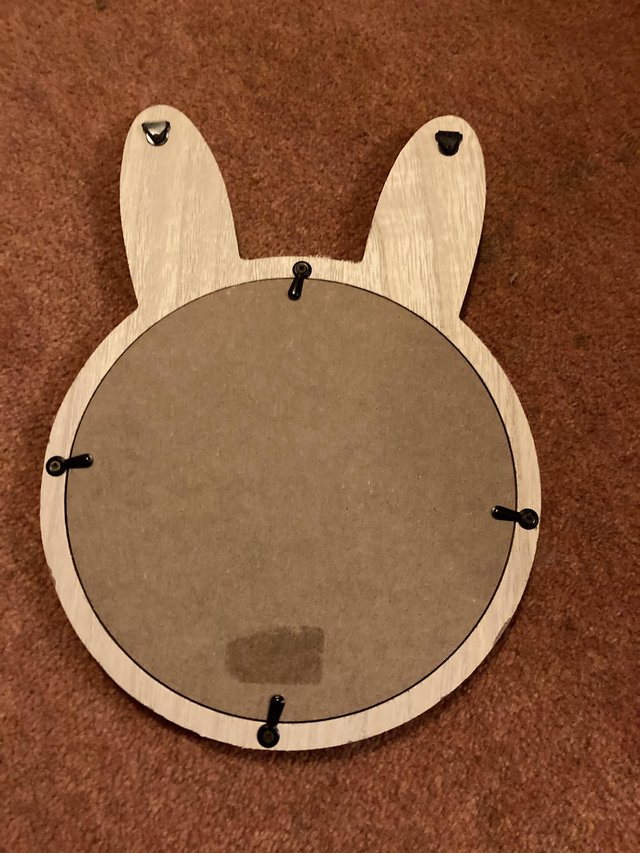 Image 3 of Wooden Rabbit Head Mirror Brand New