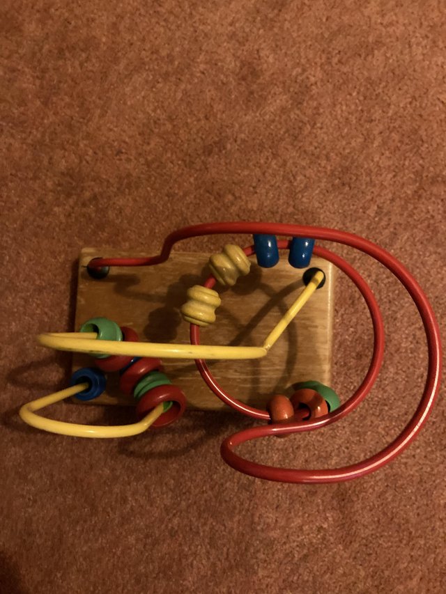 Image 2 of Wooden Bead Maze Activity Toy