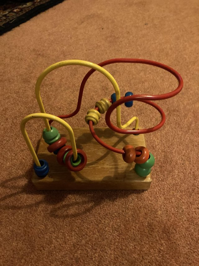 Image 3 of Wooden Bead Maze Activity Toy