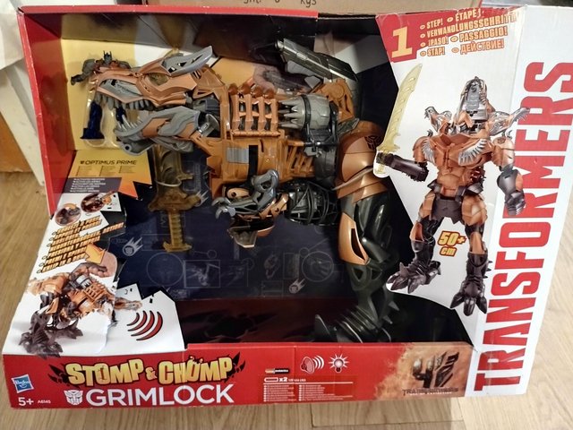 Image 3 of Optimus PrimeGrimlock Dinosaur Transformers New boxed.