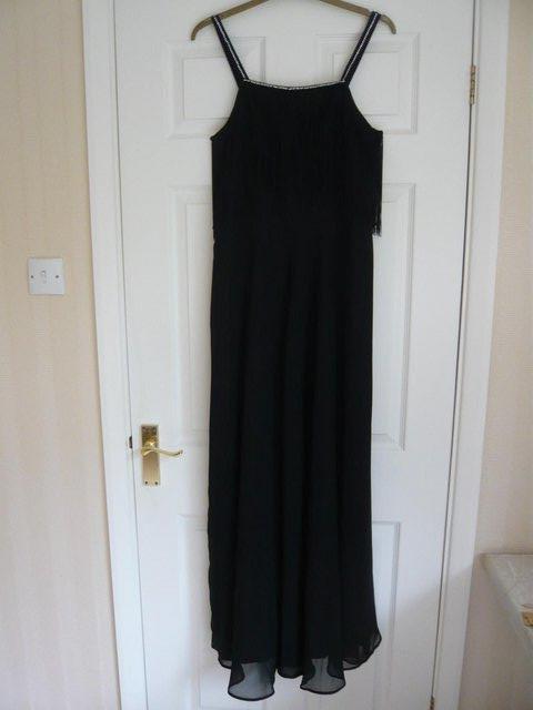 Preview of the first image of Dress - vintage, long, black, evening.