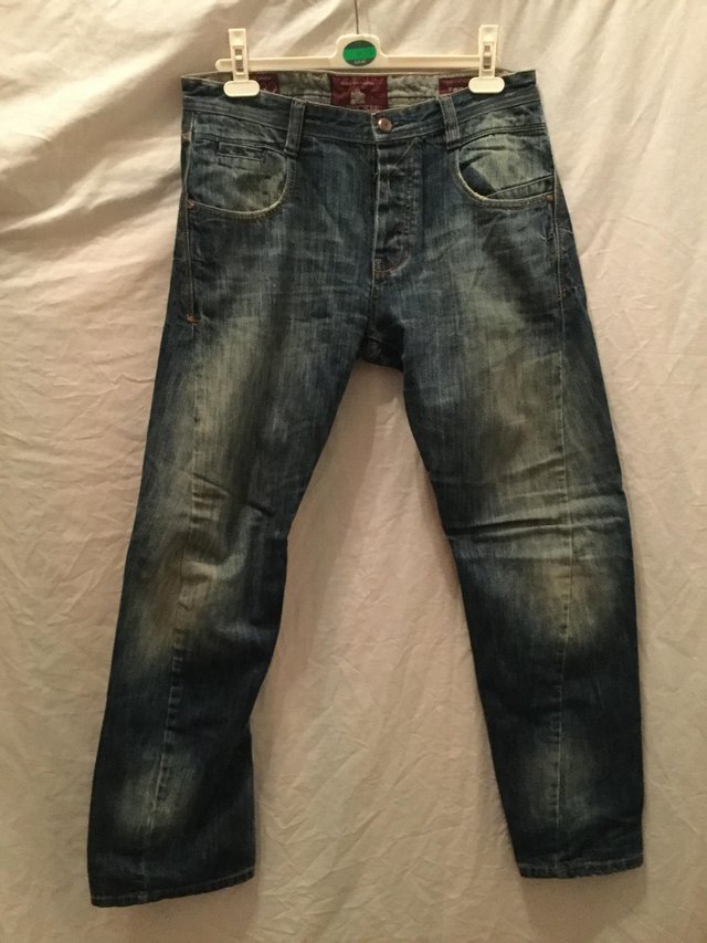 Image 2 of Cherokee twisted seam dark and faded jeans