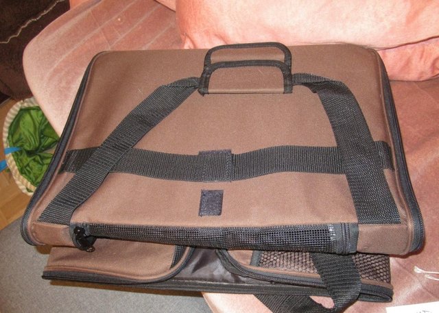 Image 4 of Dog or cat carrier with handles and shoulder strap